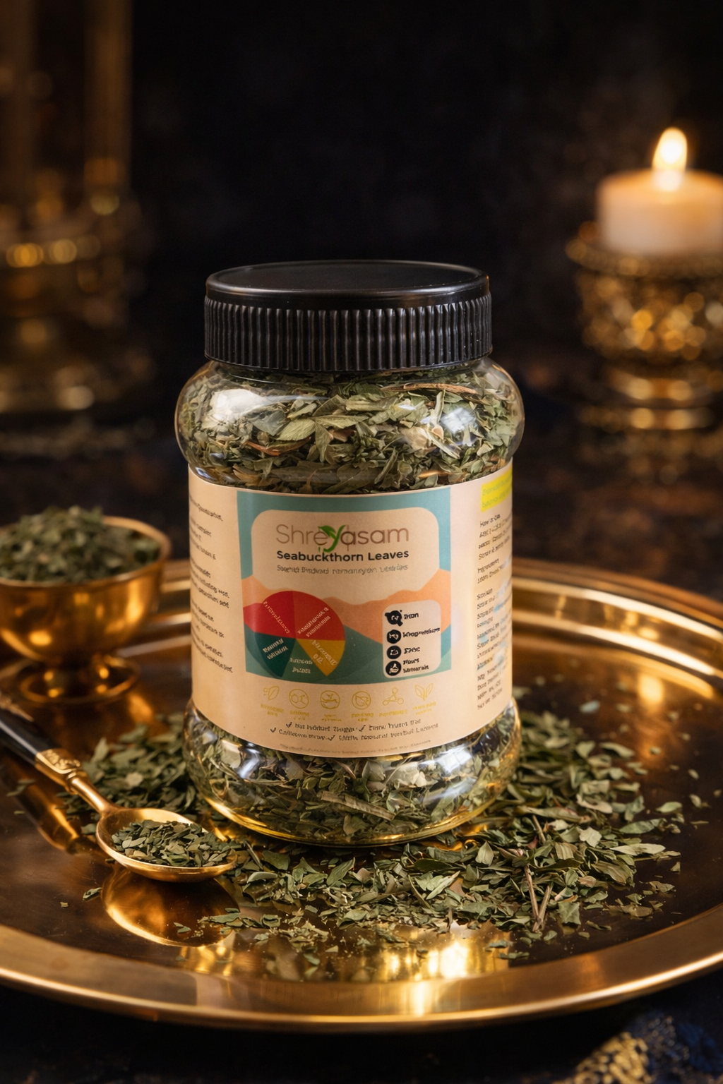 Shreyasam Sea Buckthorn Leaves | Sea Buckthorn Tea | Seabuckthorn Leaf