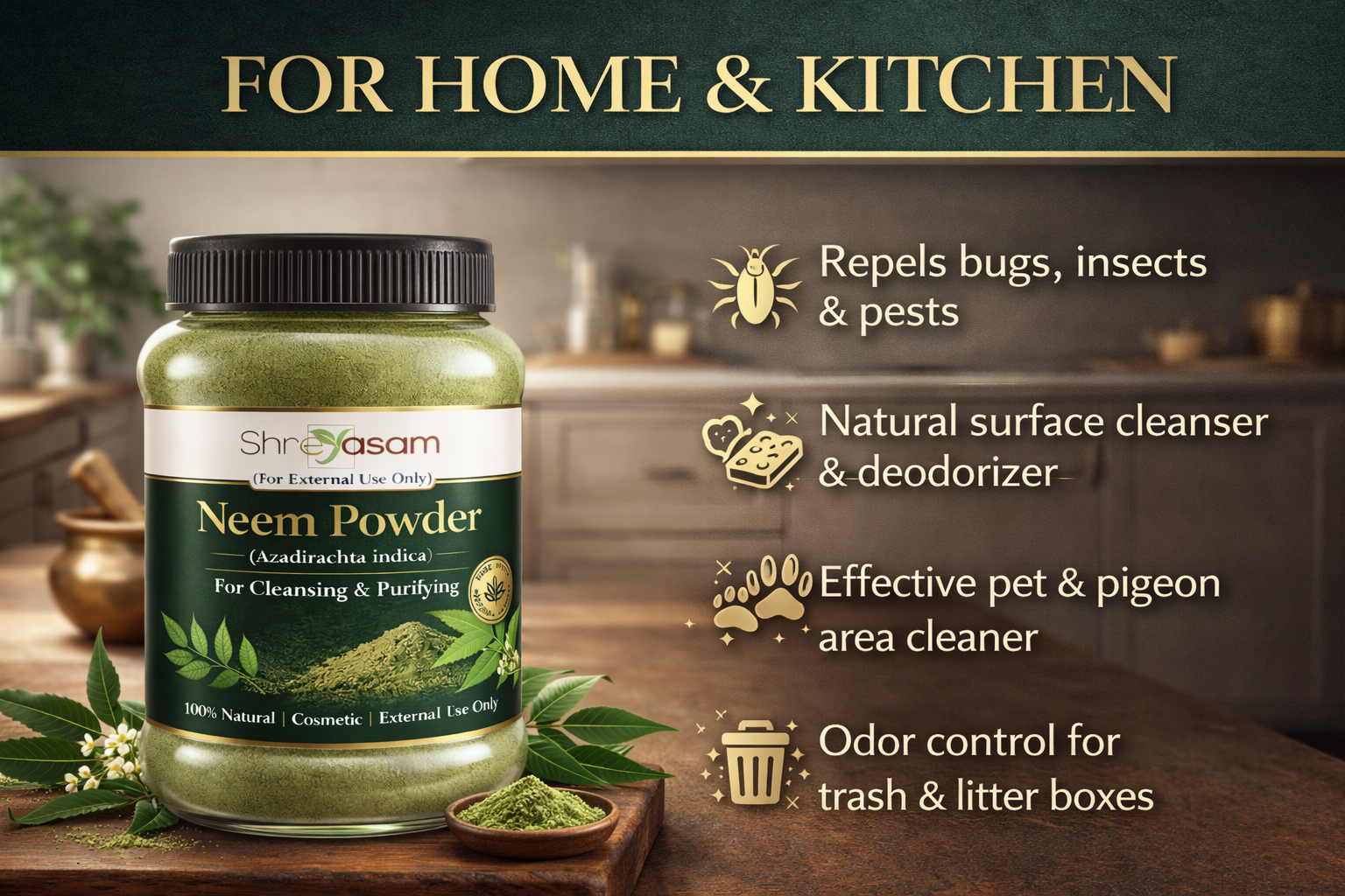 Raw Neem Leaves Powder - 150 gm