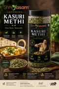 Shreyasam Premium Kasuri Methi | 100% Natural Dried Fenugreek Leaves | Rich Aroma & Authentic Taste
